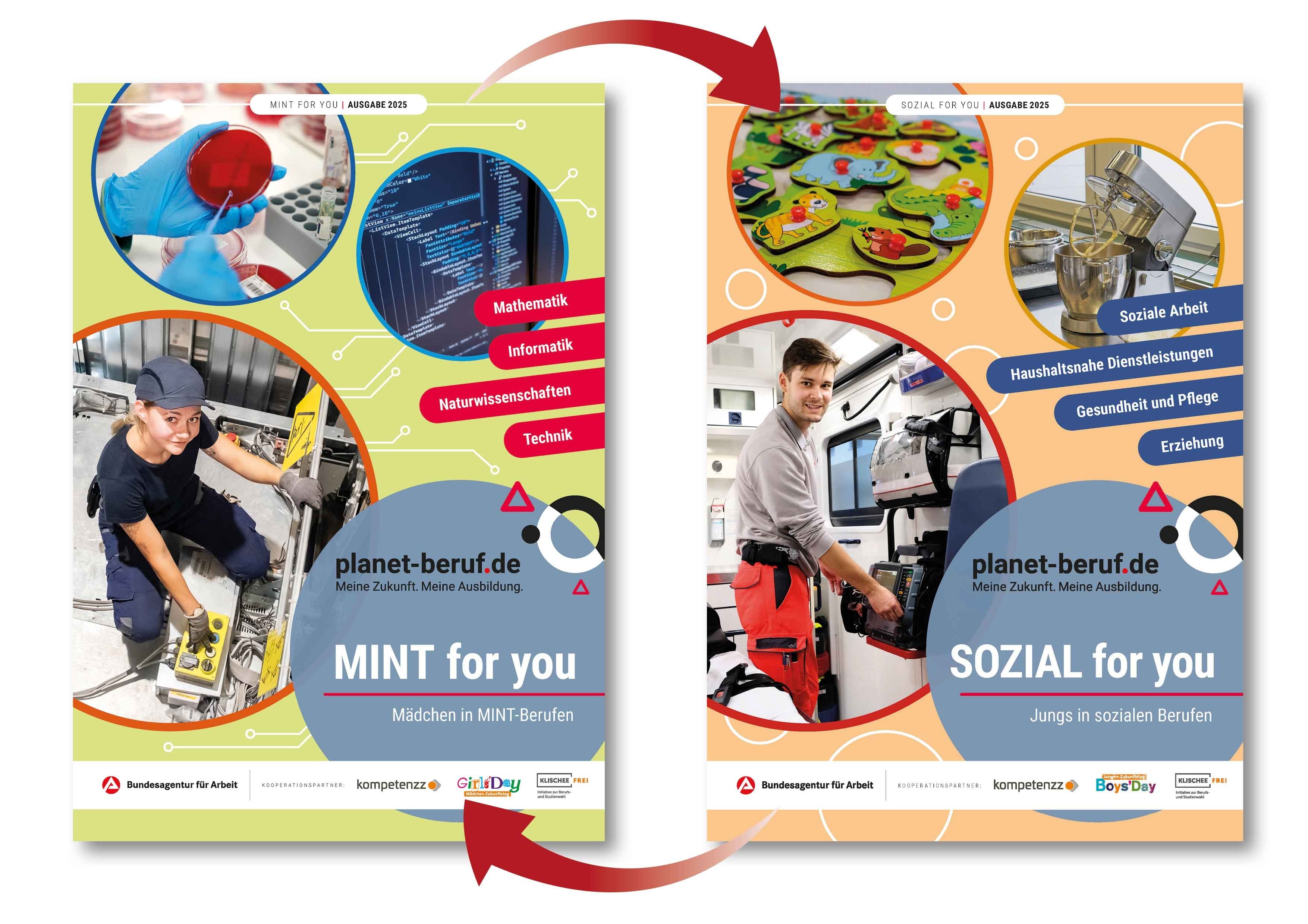 planet-beruf.de: MINT for you & SOZIAL for you - Meine Zukunft. Meine Ausbildung. | Wendeheft | Ausgabe 2025