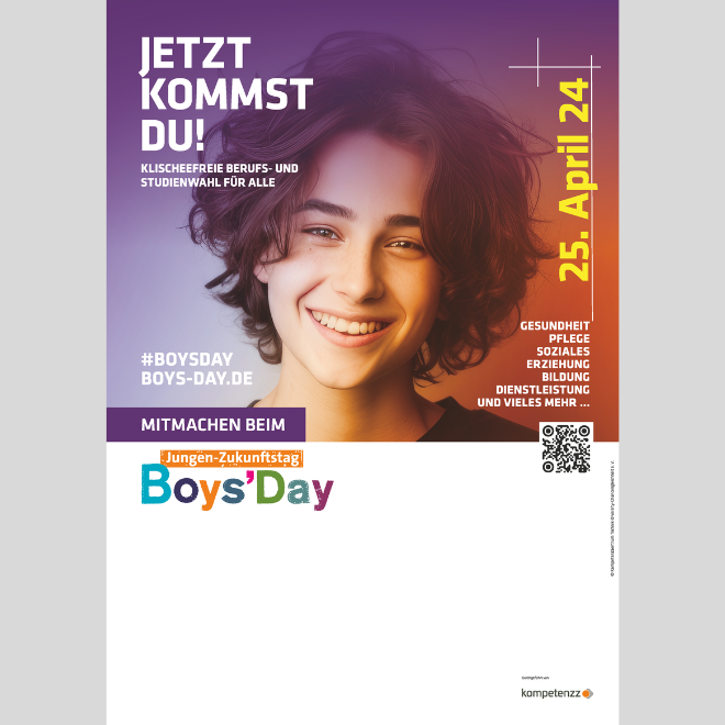 Boys'DayPlakat 2024 A3 beschreibbar Jungen/Schulen/Eltern Boys'Day