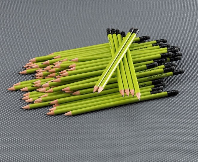 Boys'Day-Bleistift, 10 Stück, grün mit URL