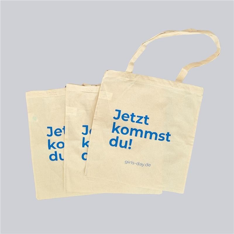 Girls'Day-Tasche | 10 Stück, naturweiß mit Schriftzug