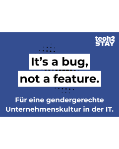 Postkarte "It’s a bug, not a feature" 